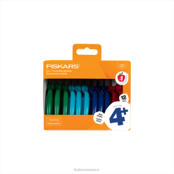 Tijeras para niños con punta puntiaguda (5 pulg.), paquete de 12 Fiskars J4HHH10 herramienta
