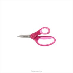 Tijeras para niños con punta puntiaguda y brillosa Softgrip (5 pulg.) rosa Fiskars J4HHH28 herramienta